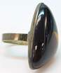 Signed Artisan 925 Blue & Brown Tigers Eye Split Triangle Cabochon Statement Ring 14.1g image number 4