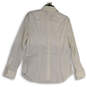 Womens White Long Sleeve Spread Collar Button-Up Shirt Size Medium image number 2