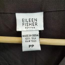 HQ Eileen Fisher Petites Deep Purple Silk Cardigan WM PP alternative image