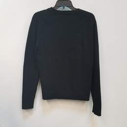 Mens Black Wool Knitted Long Sleeve Crew Neck Pullover Sweater Size Small alternative image