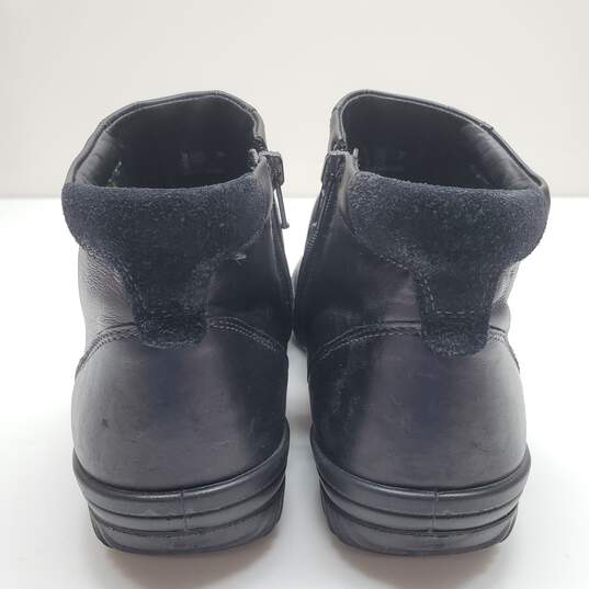 Ecco Women's Black Leather Zipper Ankle Boots Size 40 image number 3