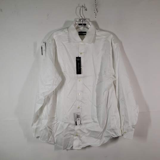 NWT Mens Regular Fit Collared Long Sleeve Button Front Dress Shirt Sz 16.5 32/33 image number 1