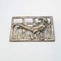 Sterling Silver Square Detailed Bird Brooch 20.9g image number 1