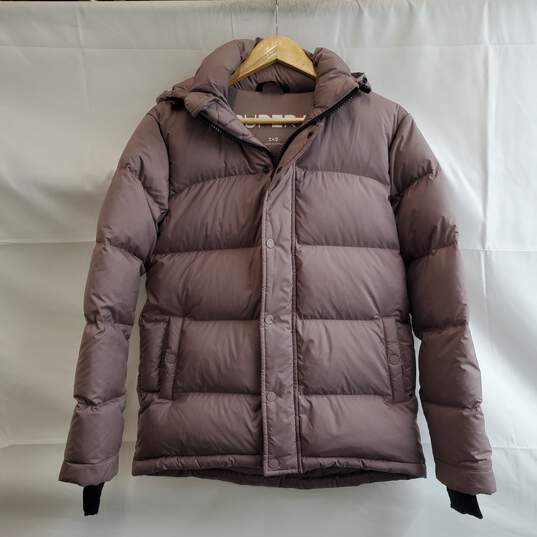 Aritzia TNA The Superpuff Goose Down Puffer Quilted Hood Jacket Mauve Purple Sz 2XS image number 1