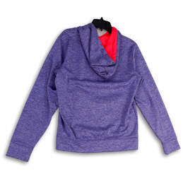 Womens Purple Pink Heather Stretch Long Sleeve Pullover Hoodie Size Medium alternative image