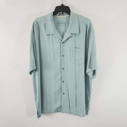 Tommy Hilfiger Men Seaform Green Dress Shirt XXL image number 1