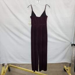 Altar'd State Dark Purple Shimmer Sleeveless Jumpsuit WM Size S NWT alternative image