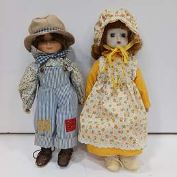 Bundle of 2 Vintage Holly Hobby & Schmid Girl Musical Dolls