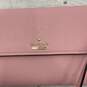 Womens Pink Leather Inner Pockets Snap Fold Over Crossbody Bag image number 5