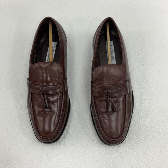 NIB Mens Riva 33521 Brown Tassel Moc Toe Loafer Dress Shoes Size 10.5 E image number 2