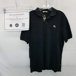 AUTHENTICATED Burberry Brit Embroidered Logo Polo Shirt Size L