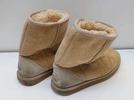 Ugg Australia Women's Brown Classic Short Leather Sheep Fur Boot Size 6W image number 4