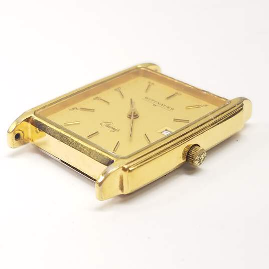 Wittnauer KY1217-5564 Gold Tone Vintage Tank Watch image number 3