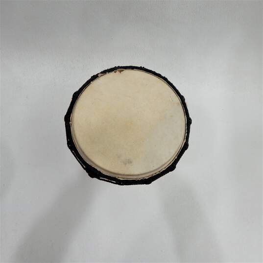Unbranded Pair of Wooden Rope-Tuned Djembe Drums (Set of 2) image number 4