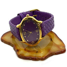 Designer Joan Rivers Classics Purple Strap Analog Dial Quartz Wristwatch alternative image