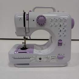 Portable Purple & White Sewing Machine