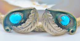 Southwestern Artisan 925 Sterling Silver Turquoise Stud Earrings 2.5g alternative image