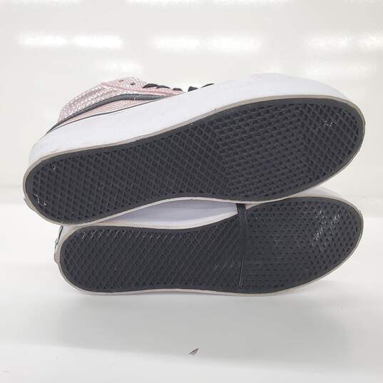 Vans Unisex Sk8-Hi Metallic Pink Platform Shoes Size 5 M | 6.5 W image number 5