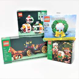 LEGO 30028 Wreath, 40603 Winter Carriage, 40604 Christmas Decor, 40642 Ornaments