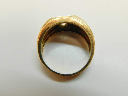 14K Yellow Gold 0.28 CT Diamond Men's Ring 7.4g image number 3