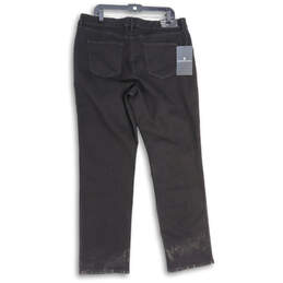 NWT Womens Black Denim 5-Pocket Design Straight Leg Jeans Size 18 alternative image