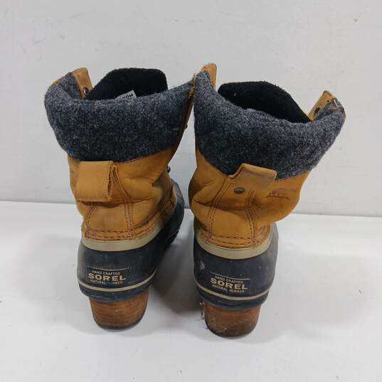 Sorel SlimPack II Lace up Winter Snow Boots Size 9 image number 3