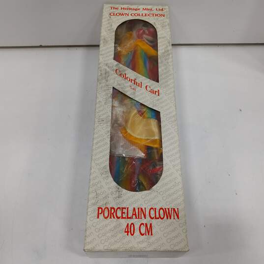 Heritage Mint Porcelain Clown Dolls in Box image number 4