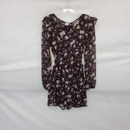 Altar'd State Burgundy Floral Patterned Lined Midi Dress WM Size M NWT alternative image