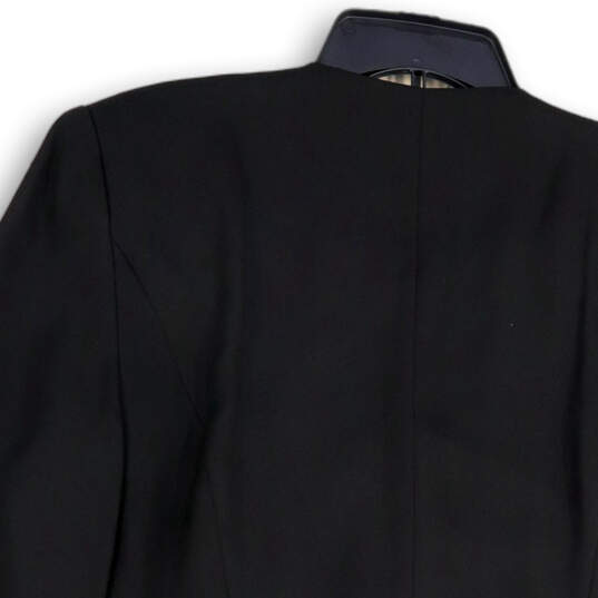Womens Black Long Sleeve Regular Fit Beaded Embellished Jacket Size 12 image number 4