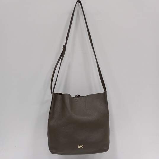 Michael Kors Women's Gray Leather Purse image number 3