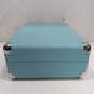 1 by One Vintage Turquoise Portable Record Turntable image number 1