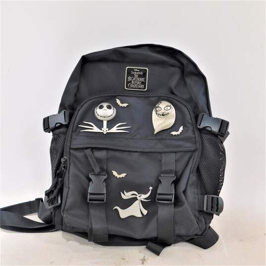BioWorld Disney Tim Burton's Nightmare Before Christmas Black Convertible Backpack image number 1