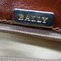 Vintage Bally Almond Brown Leather Square Zip Top Satchel Bag w/COA image number 8