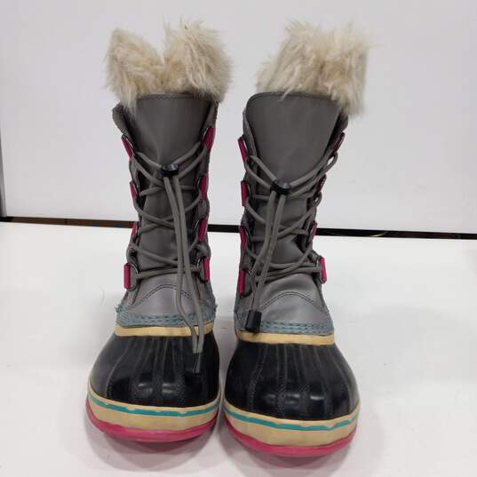 Sorel Women's Joan of Arctic Pink & Gray Snow Boots Size 4 image number 2