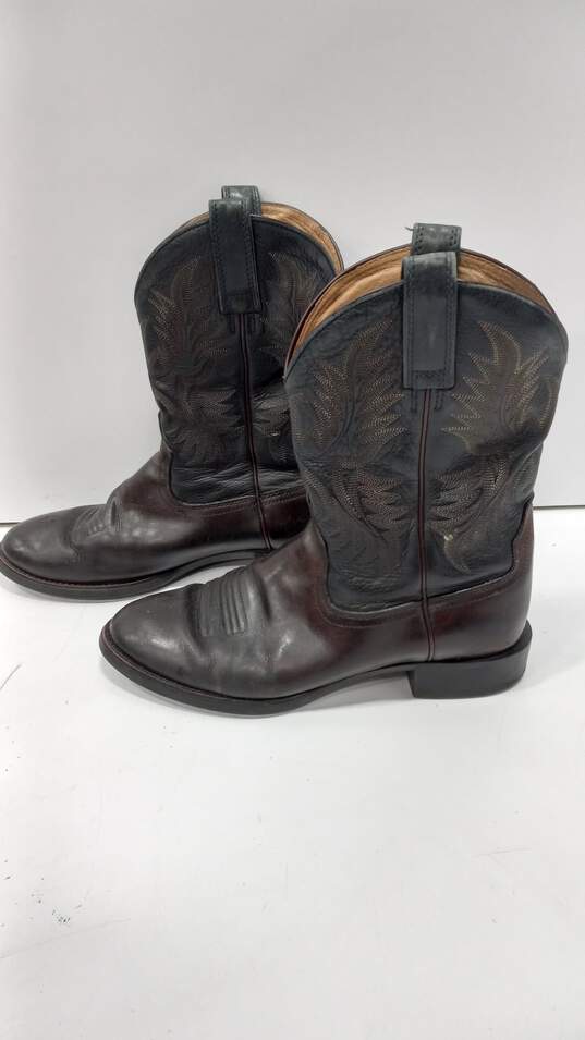 Men's Ariat Brown Leather Western Style Boots Sz 10D image number 2