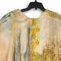 NWT Chico's Womens Multicolor Silk Watercolor Script Ruana Kimono Wrap One Size image number 4