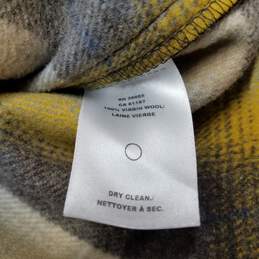 Pendleton yellow gray plaid wool shirt jacket M alternative image