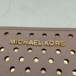 NWT Michael Kors Womens Rose Gold Leather Inner Pocket Zip Around Wallet alternative image