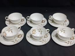 Rosenthal Floral Pattern Tea Cups & Saucers Bundle