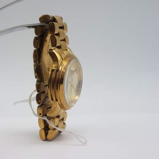 Michael Kors 37mm Case Signature Gold Tone Men's Stainless Steel Quartz Watch image number 4