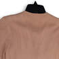 Womens Pink Tight-Knit Long Sleeve Full-Zip Sweater Size Medium image number 4