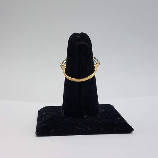 Sanuk 10k Gold Blue Gemstone Sz 5 1/2 Ring 2.4g image number 4