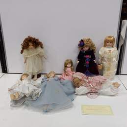 Bundle of 7 Assorted Porcelain Dolls