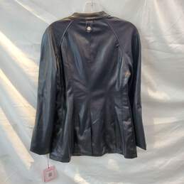 Avec Les Filles Black Full Zip Faux Leather Jacket NWT Size M alternative image