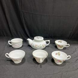 Bundle of Andrea Corona Teapot And Cup, And 4 Floral 39/6 Cups