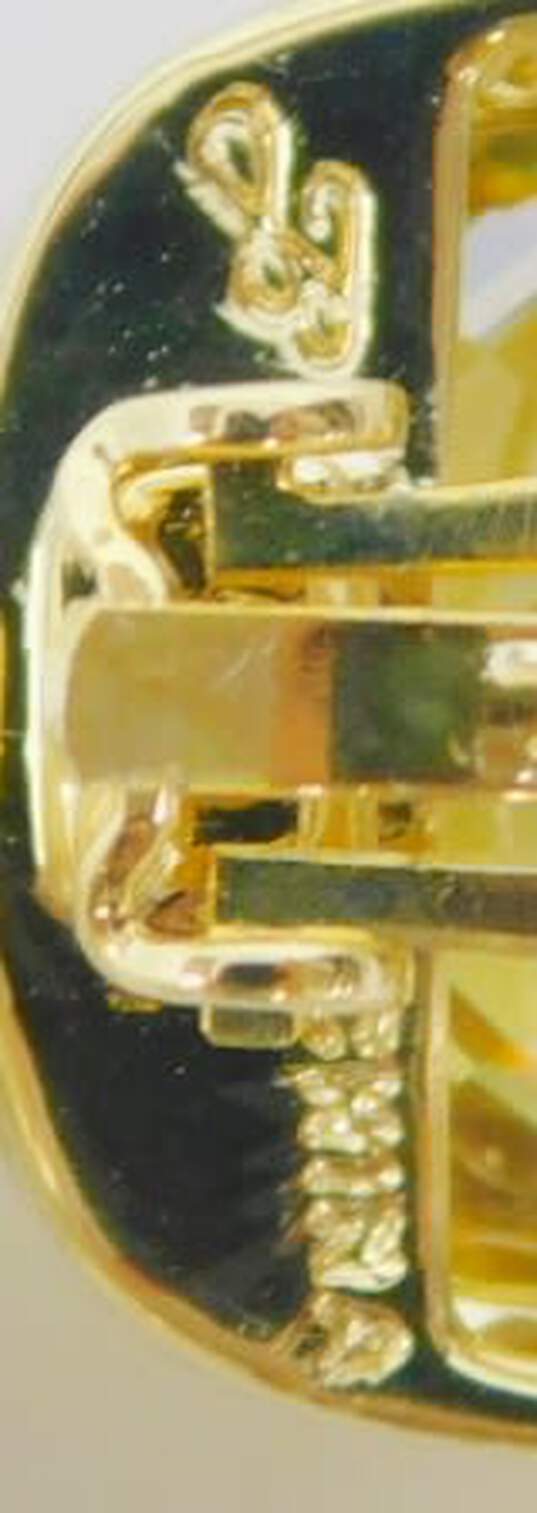 Joan Boyce Yellow Crystal Faux Pearl Drop Clip Earrings 38.4g image number 4