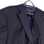 Mens Black Pinstripe Long Sleeve Notch Lapel Two Button Blazer Size 60R/54W image number 3