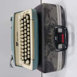Vintage Blue Galaxie Manual Typewriter in Case