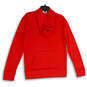 NWT Womens Red Long Sleeve Kangaroo Pocket Pullover Hoodie Size Small image number 2