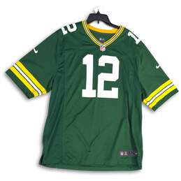 Mens Green Yellow Green Bay Packers Aaron Rodgers #12 NFL Jersey Size XXL